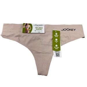 Jockey Women's Size Medium Panty Thong Essentials Beige New With Tags